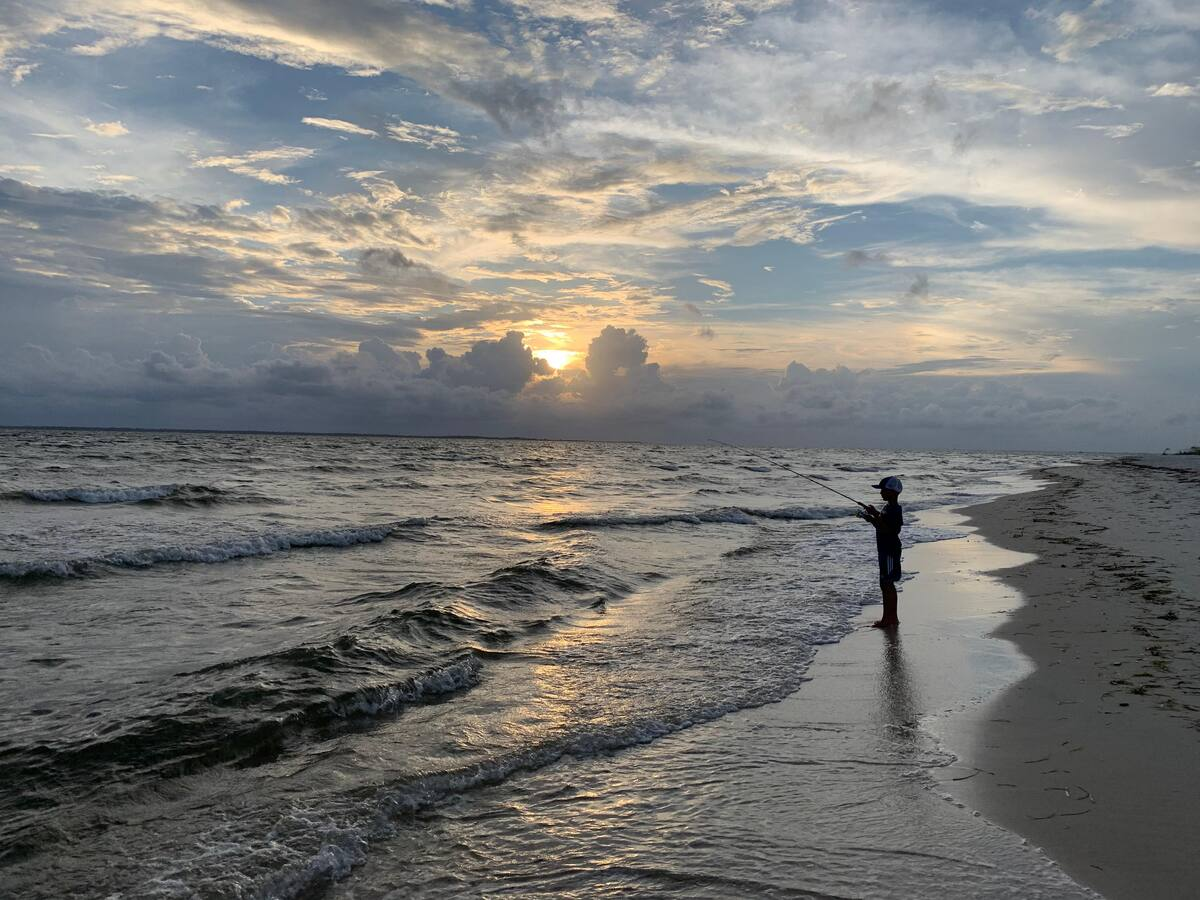 Cape San Blas beach at golden hour